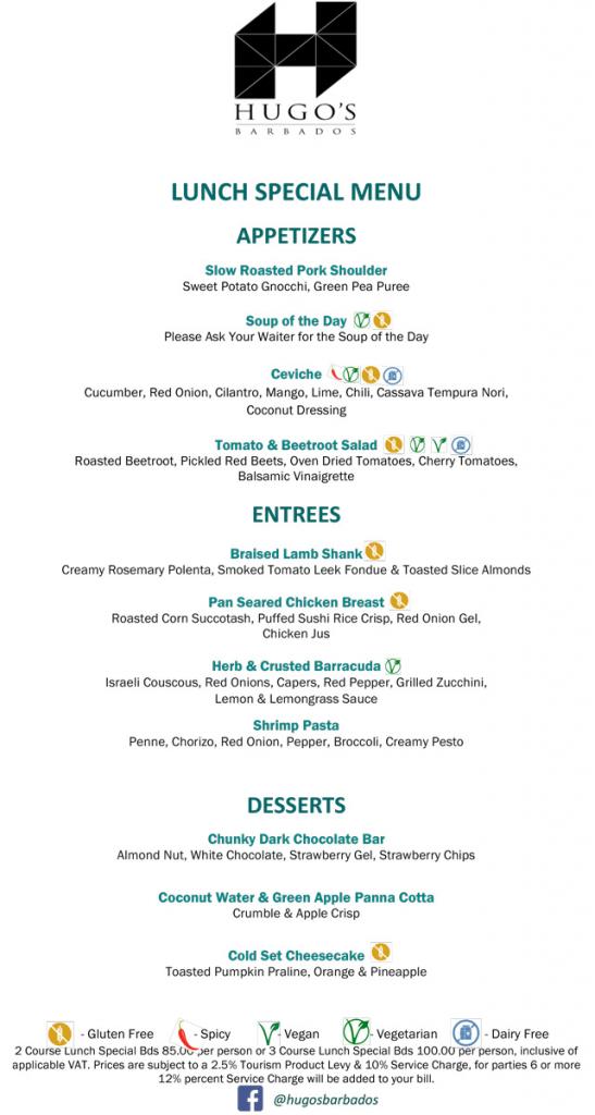 Summer Special Lunch Menu